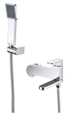 Anzzi Echo Series Single Handle Bath Faucet and Handheld Sprayer Set in Polished Chrome