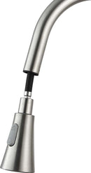 Anzzi Tulip Single-Handle Pull-Out Sprayer Kitchen Faucet in Brushed Nickel KF-AZ216BN 23