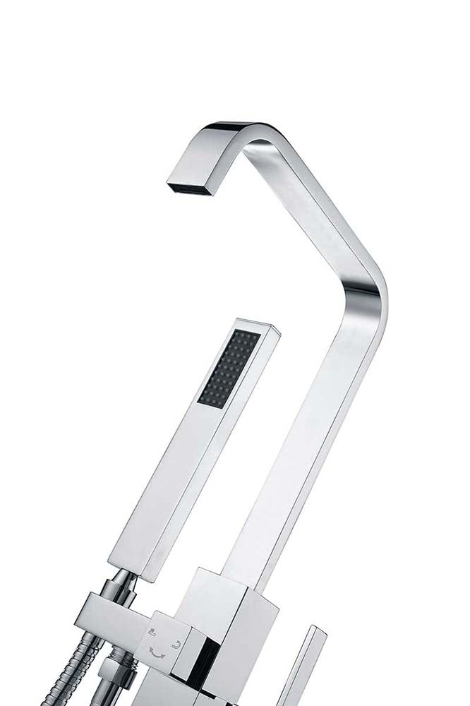Anzzi Victoria 2-Handle Claw Foot Tub Faucet with Hand Shower in Polished Chrome FS-AZ0031CH 11