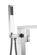 Anzzi Khone 2-Handle Claw Foot Tub Faucet with Hand Shower in Brushed Nickel FS-AZ0037BN 6