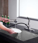 Anzzi Del Acqua Single-Handle Pull-Out Sprayer Kitchen Faucet in Brushed Nickel KF-AZ204BN 6