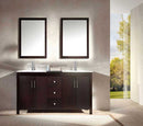 Ariel Bath Hanson 60" Double Sink Vanity Set in Espresso