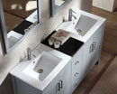Ariel Hanson 60" Double Sink Vanity Set in Grey 4