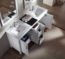 Ariel Hanson 60" Double Sink Vanity Set in White 4