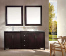 Ariel Bath Hanson 72" Double Sink Vanity Set in Espresso