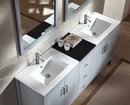 Ariel Hanson 72" Double Sink Vanity Set in Grey 3