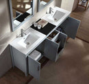 Ariel Hanson 72" Double Sink Vanity Set in Grey 5