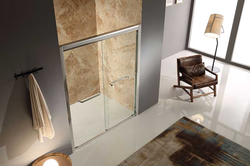 Anzzi Pharaoh 48 in. x 72 in. Framed Sliding Shower Door in Polished Chrome with Handle SD-AZ01BCH-R 3