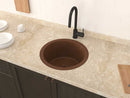 Anzzi Pascal Drop-in Handmade Copper 17 in. 0-Hole Single Bowl Kitchen Sink in Hammered Antique Copper K-AZ242 3