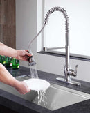 Anzzi Bastion Single Handle Standard Kitchen Faucet in Brushed Nickel KF-AZ209BN 5