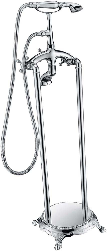 Anzzi Tugela 3-Handle Claw Foot Tub Faucet with Hand Shower in Polished Chrome FS-AZ0052CH 18