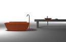 Vida 62 in. One Piece Anzzi Stone Freestanding Bathtub in Translucent Honey Amber 3