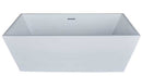 Anzzi Fjord 5.6 ft. Acrylic Freestanding Non-Whirlpool Bathtub in White and Sens Series Faucet in Chrome 4