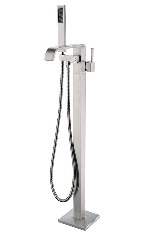 Anzzi Angel 2-Handle Claw Foot Tub Faucet with Hand Shower in Brushed Nickel FS-AZ0044BN 23