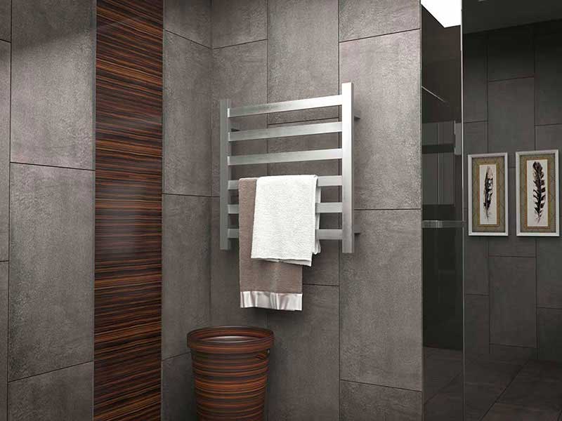 Anzzi Note 6-Bar Stainless Steel Wall Mounted Electric Towel Warmer Rack in Brushed Nickel 2