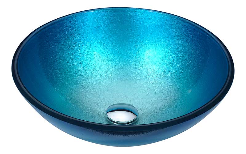 Anzzi Posh Series Deco-Glass Vessel Sink in Silver Blue LS-AZ282