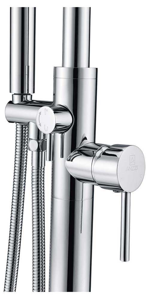Anzzi Moray Series 2-Handle Freestanding Tub Faucet in Polished Chrome FS-AZ0048CH 8