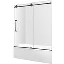 Anzzi Don Series 60 in. x 62 in. Frameless Sliding Tub Door in Matte Black SD-AZ17-01MB 4