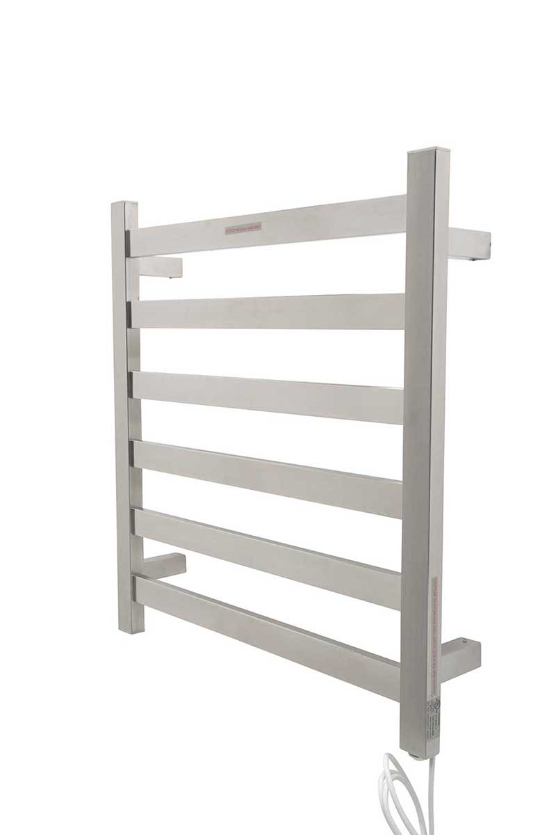 Anzzi Note 6-Bar Stainless Steel Wall Mounted Electric Towel Warmer Rack in Brushed Nickel