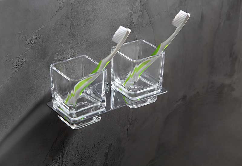Anzzi Caster 3 Series Dual Toothbrush Holder in Polished Chrome AC-AZ056 2