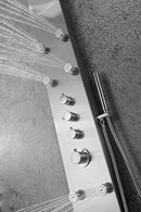 Anzzi Fontan 64 in. 6-Jetted Full Body Shower Panel with Heavy Rain Shower and Spray Wand in Brushed Steel SP-AZ026 5
