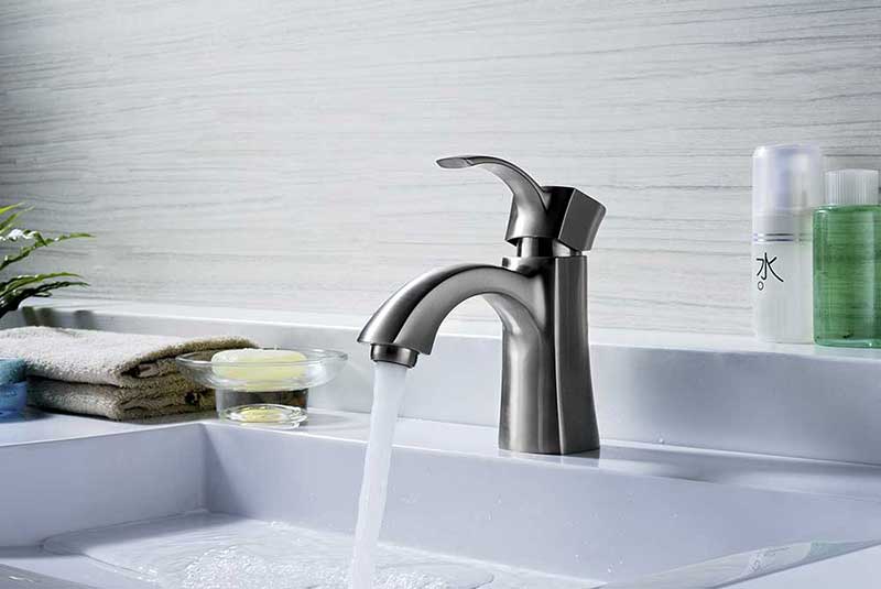 Anzzi Alto Series Single Handle Bathroom Sink Faucet in Brushed Nickel 2