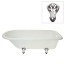 Kingston Brass VCTND673123T1 Vintage Safe & Anti-Slide Cast Iron Bathtub With Legs,No Drilling, Chrome