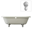 Kingston Brass VTDS673023H1 Vintage Acrylic Tub with Chrome Constantine Lion Feet, White