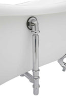 Anzzi Aegis 68.75 in. Claw Foot One Piece Acrylic Freestanding Bathtub in Glossy White  9