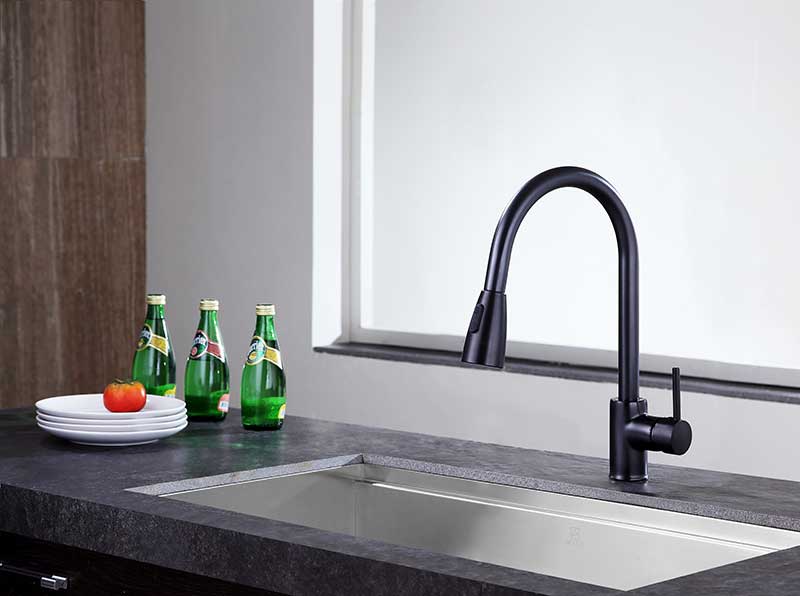 Anzzi Sire Single-Handle Pull-Out Sprayer Kitchen Faucet in Oil Rubbed Bronze KF-AZ212ORB 2