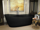 Ember 65 in. One Piece Anzzi Stone Freestanding Bathtub in Translucent Midnight Black 2