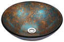 Anzzi Tara Series Deco-Glass Vessel Sink in Emerald Burst LS-AZ8374
