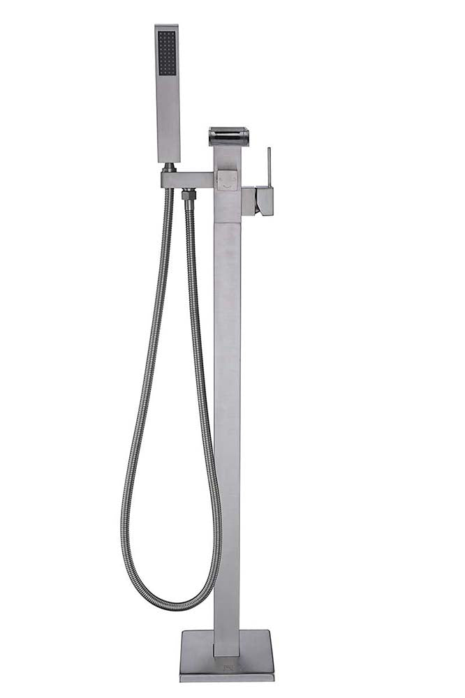 Anzzi Union 2-Handle Claw Foot Tub Faucet with Hand Shower in Brushed Nickel FS-AZ0059BN 16