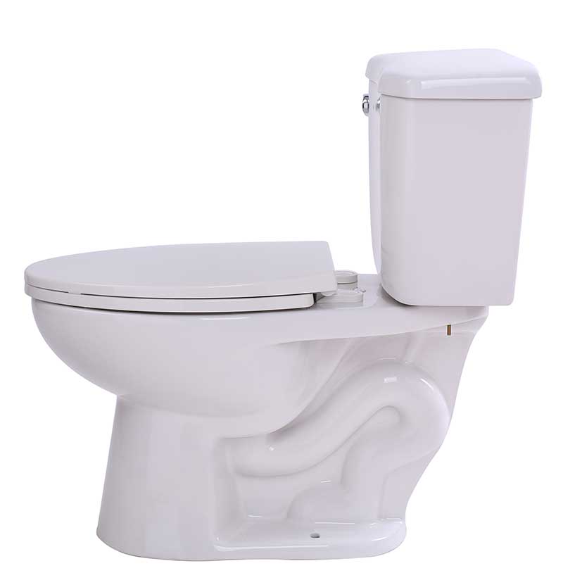 Anzzi Kame 2-piece 1.28 GPF Single Flush Elongated Toilet in White