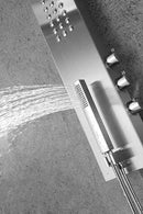 Anzzi Pier 48 in. Full Body Shower Panel with Heavy Rain Shower and Spray Wand in Brushed Steel SP-AZ076 3