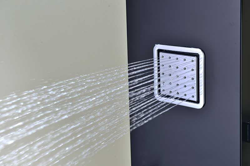 Anzzi Ronin 52 in. 2-Jetted Full Body Shower Panel with Heavy Rain Shower and Spray Wand in Black SP-AZ025 3
