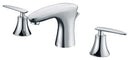 Anzzi Chord Series 2-Handle Bathroom Sink Faucet in Polished Chrome