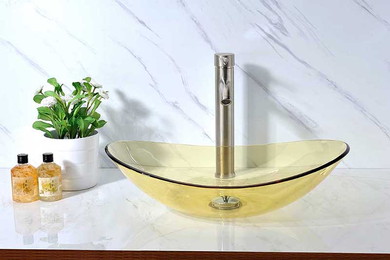 Anzzi Mesto Series Deco-Glass Vessel Sink in Lustrous Translucent Gold 6