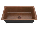 Anzzi Kaish Drop-in Handmade Copper 31 in. 0-Hole Single Bowl Kitchen Sink in Hammered Antique Copper K-AZ267
