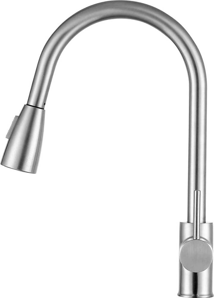 Anzzi Sire Single-Handle Pull-Out Sprayer Kitchen Faucet in Brushed Nickel KF-AZ212BN 7