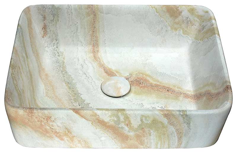 Anzzi Marbled Series Ceramic Vessel Sink in Marbled Earth Finish LS-AZ241 3