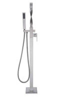 Anzzi Yosemite 2-Handle Claw Foot Tub Faucet with Hand Shower in Brushed Nickel FS-AZ0050BN 17