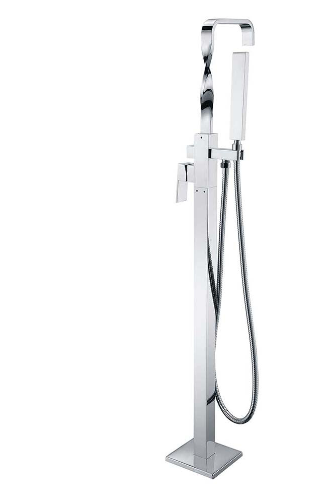 Anzzi Yosemite 2-Handle Claw Foot Tub Faucet with Hand Shower in Polished Chrome FS-AZ0050CH 20