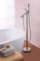 Anzzi Havasu 2-Handle Claw Foot Tub Faucet with Hand Shower in Brushed Nickel FS-AZ0042BN 2