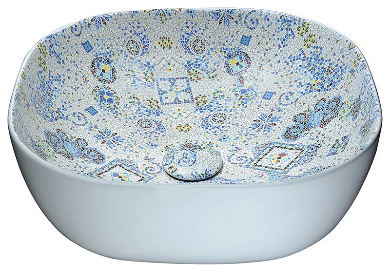 Anzzi Byzantian Series Ceramic Vessel Sink in Byzantine Mosaic Finish LS-AZ246 5