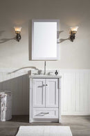 Ariel Bath Adams 25" Single Sink Vanity Set in White