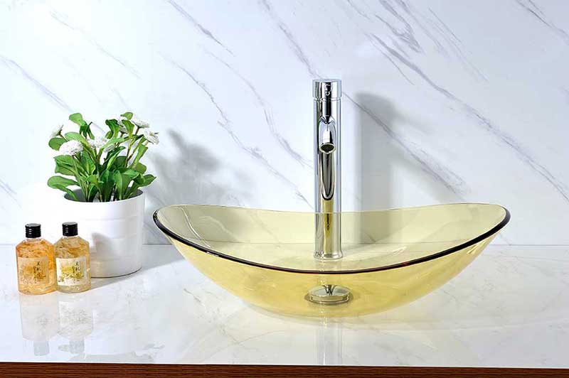 Anzzi Mesto Series Deco-Glass Vessel Sink in Lustrous Translucent Gold 5