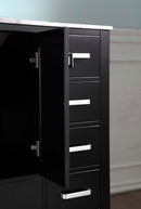 Anzzi Chateau 36 in. W x 22 in. D Vanity in Espresso with Marble Vanity Top in Carrara White with White Basin and Mirror 8