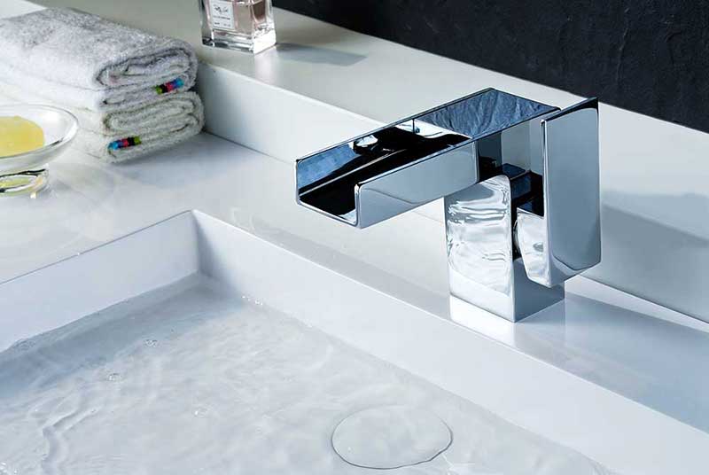 Anzzi Zhona Single Handle Bathroom Sink Faucet in Polished Chrome 2