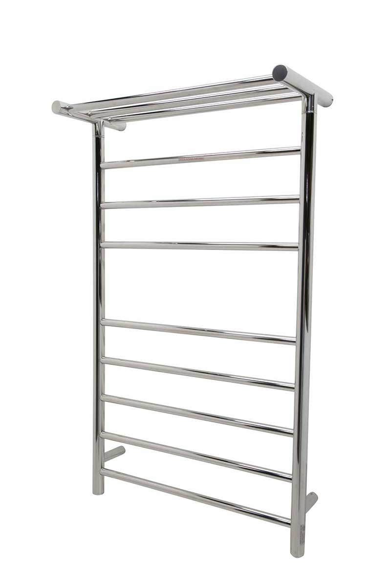 Anzzi Eve 8-Bar Stainless Steel Wall Mounted Electric Towel Warmer Rack in Polished Chrome 